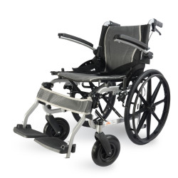 Medical Brace Αναπηρικό Αμαξίδιο 22" Πτυσσόμενο Ελαφρού Τύπου 41cm MB.W1001 Γκρι